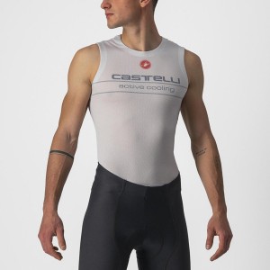 Castelli ACTIVE COOLING SLEEVELESS Men Base Layer Silver Grey | 5629-ARJPL