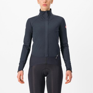 Castelli ALPHA DOPPIO ROS W Women Jackets Black / Silver / Dark | 3429-AYNOP