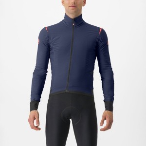 Castelli ALPHA FLIGHT ROS Men Jackets Blue / Red | 6578-KWETR