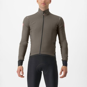 Castelli ALPHA FLIGHT ROS Men Jackets Silver Grey | 4967-UOVPA