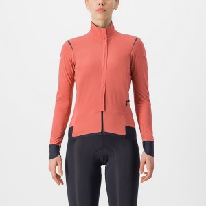 Castelli ALPHA FLIGHT ROS W Women Jackets Red / Black / Black | 8560-UTZSG