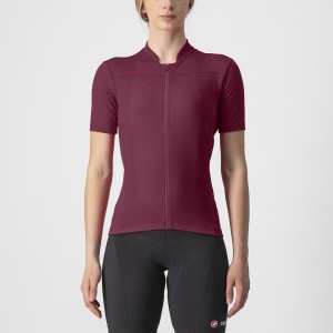 Castelli ANIMA 3 Women Jersey Burgundy / Red | 0697-EDSMY