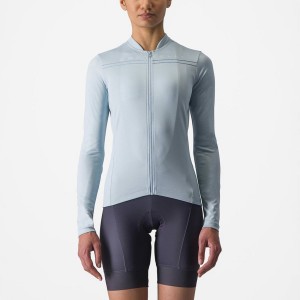 Castelli ANIMA 4 LONG SLEEVE Women Jersey Blue | 2035-IMAHF