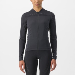 Castelli ANIMA 4 LONG SLEEVE Women Jersey Black | 9235-PYKQF