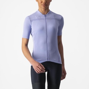 Castelli ANIMA 4 Women Jersey Purple White | 0178-BLQCX