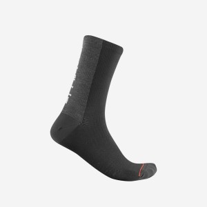 Castelli BANDITO WOOL 18 Men Socks Black | 3406-FQZNG