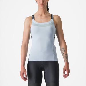 Castelli BAVETTE TOP Women Jersey Blue / Dark Grey Blue | 2408-AVEWJ