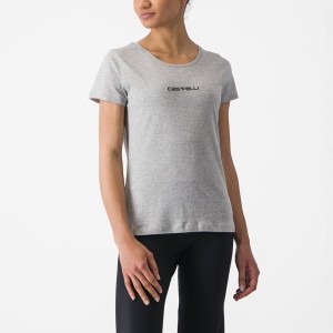 Castelli CASTELLI CLASSICO W TEE Women Casual Light Grey | 7951-GNKLB