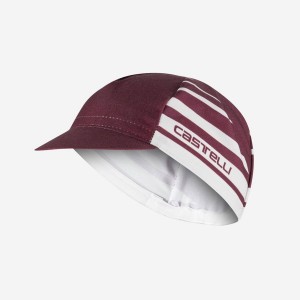 Castelli CLASSICO Men Cap Deep Burgundy / Silver | 2436-OVLTF