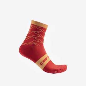 Castelli CLIMBER'S 3.0 12 CM Women Socks Orange | 3640-RSLFV