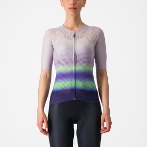 Castelli CLIMBER'S 4.0 W Women Jersey Purple White / Green / Dark Purple | 5697-KVHIX