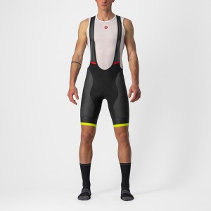 Castelli COMPETIZIONE KIT Men Bib Shorts Black / Light Green | 7034-MOJZR