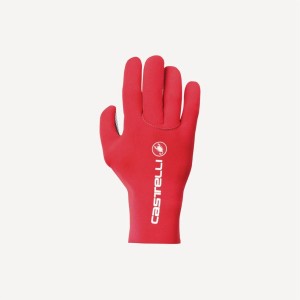 Castelli DILUVIO C Men Gloves Red | 6913-RUKNO