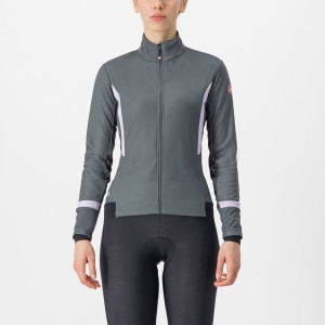 Castelli DINAMICA 2 Women Jackets Grey / Purple | 0457-IXDOV