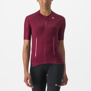 Castelli ENDURANCE W Women Jersey Burgundy | 4237-FQMYI