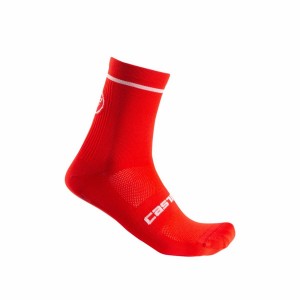 Castelli ENTRATA 13 Men Socks Red | 2853-YDWQM