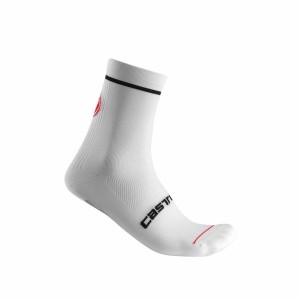 Castelli ENTRATA 13 Men Socks White | 8460-MIFWQ