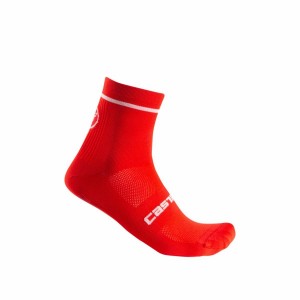 Castelli ENTRATA 9 Men Socks Red | 0139-VSLGR