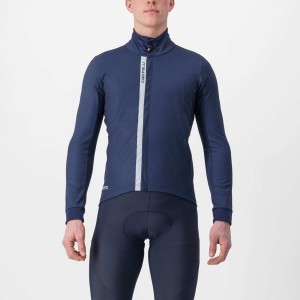 Castelli ENTRATA Men Jackets Blue / Silver | 5189-KIXBP