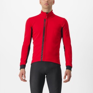 Castelli ENTRATA Men Jackets Red / Black Black | 5813-NJAKH