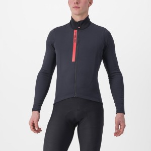 Castelli ENTRATA THERMAL Men Jersey Black / Red | 2304-NBORQ