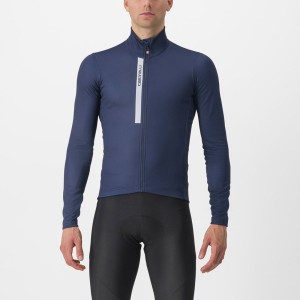 Castelli ENTRATA THERMAL Men Jersey Blue / Silver Grey | 5124-VPLCB