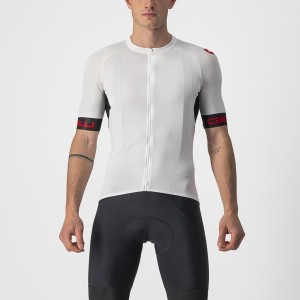 Castelli ENTRATA VI Men Jersey White / Black / Red | 0175-HEQBZ