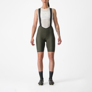 Castelli ESPRESSO W DT Women Bib Shorts Deep Green | 9078-WNYSU