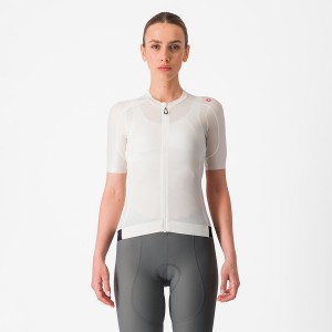 Castelli ESPRESSO W Women Jersey White / Dark Grey | 4305-PUAKN