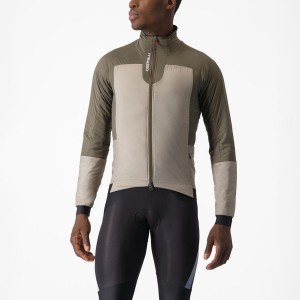 Castelli FLY THERMAL Men Jackets Green | 9783-ADJBP