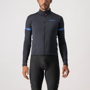 Castelli FONDO 2 FZ Men Jersey Black / Blue | 8692-MEIBK