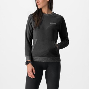 Castelli LOGO W SWEATSHIRT Women Casual Black | 4365-KUQRP