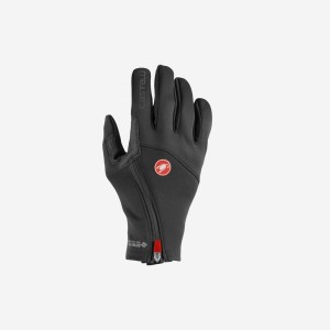 Castelli MORTIROLO Men Gloves Black | 5106-WCDVA