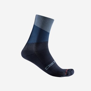 Castelli ORIZZONTE 15 Men Socks Light Grey Blue / Blue | 2538-YQFBS