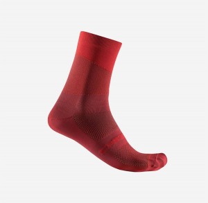 Castelli ORIZZONTE 15 Men Socks Red / Red | 1425-MYUIN