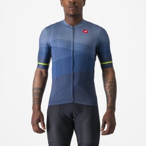 Castelli ORIZZONTE Men Jersey Blue / Light Grey Blue | 6340-GFQOJ