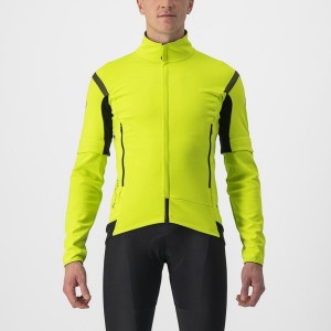 Castelli PERFETTO RoS 2 CONVERTIBLE Men Jackets Light Green / Dark Grey | 7289-VZFCB