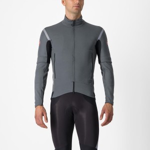 Castelli PERFETTO RoS 2 CONVERTIBLE Men Jackets Grey / Silver | 0876-KETBM