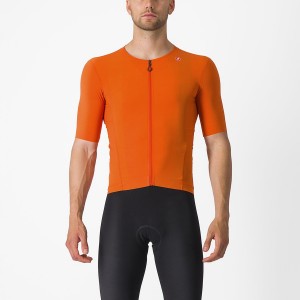 Castelli PREMIO Men Jersey Orange Red | 2534-THQXD