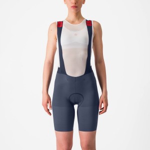 Castelli PREMIO W Women Bib Shorts Blue / Grey Blue | 3096-GUMSJ