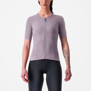 Castelli PREMIO W Women Jersey Purple White | 5972-RFVYZ