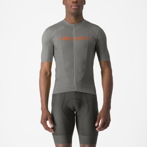 Castelli PROLOGO LITE Men Jersey Grey / Orange | 9837-GRYNT