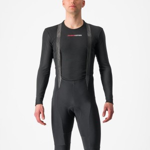 Castelli PROSECCO TECH LONG SLEEVE Men Base Layer Black | 0617-DPRMA