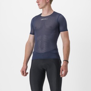 Castelli PRO MESH 2.0 SHORT SLEEVE Men Base Layer Blue | 1497-TABOX