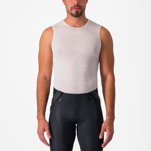 Castelli PRO MESH 2.0 SLEEVELESS Men Base Layer White | 0419-FJEDU