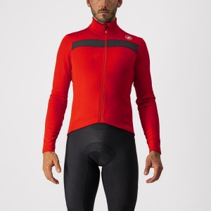 Castelli PURO 3 FZ Men Jersey Red / Black | 5231-AWGRE