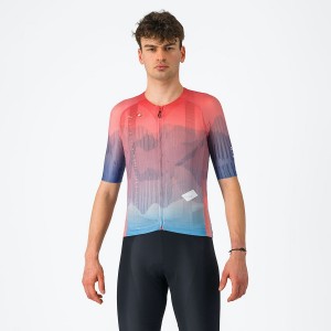 Castelli R-A/D Men Jersey Multicolor Pink / Blue | 0147-BQRHK