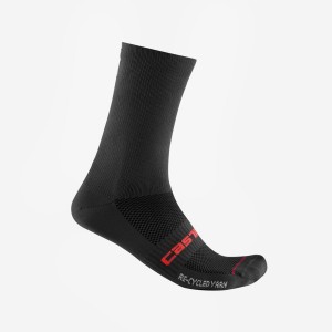 Castelli RE-CYCLE THERMAL 18 Men Socks Black | 7603-VOIZA