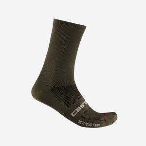 Castelli RE-CYCLE THERMAL 18 Men Socks Black | 0791-VSBYH