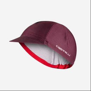 Castelli ROSSO CORSA 2 Men Cap Deep Burgundy | 6970-VQIUN